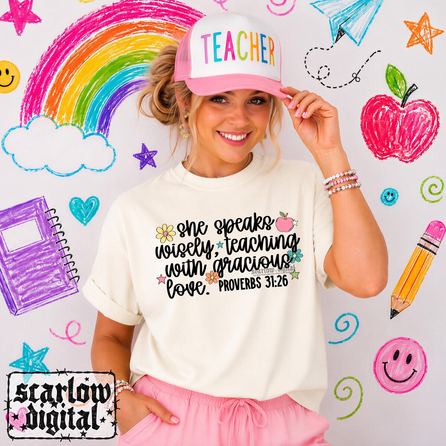 She Speaks Wisely Teaching With Gracious Love PNG Digital Design