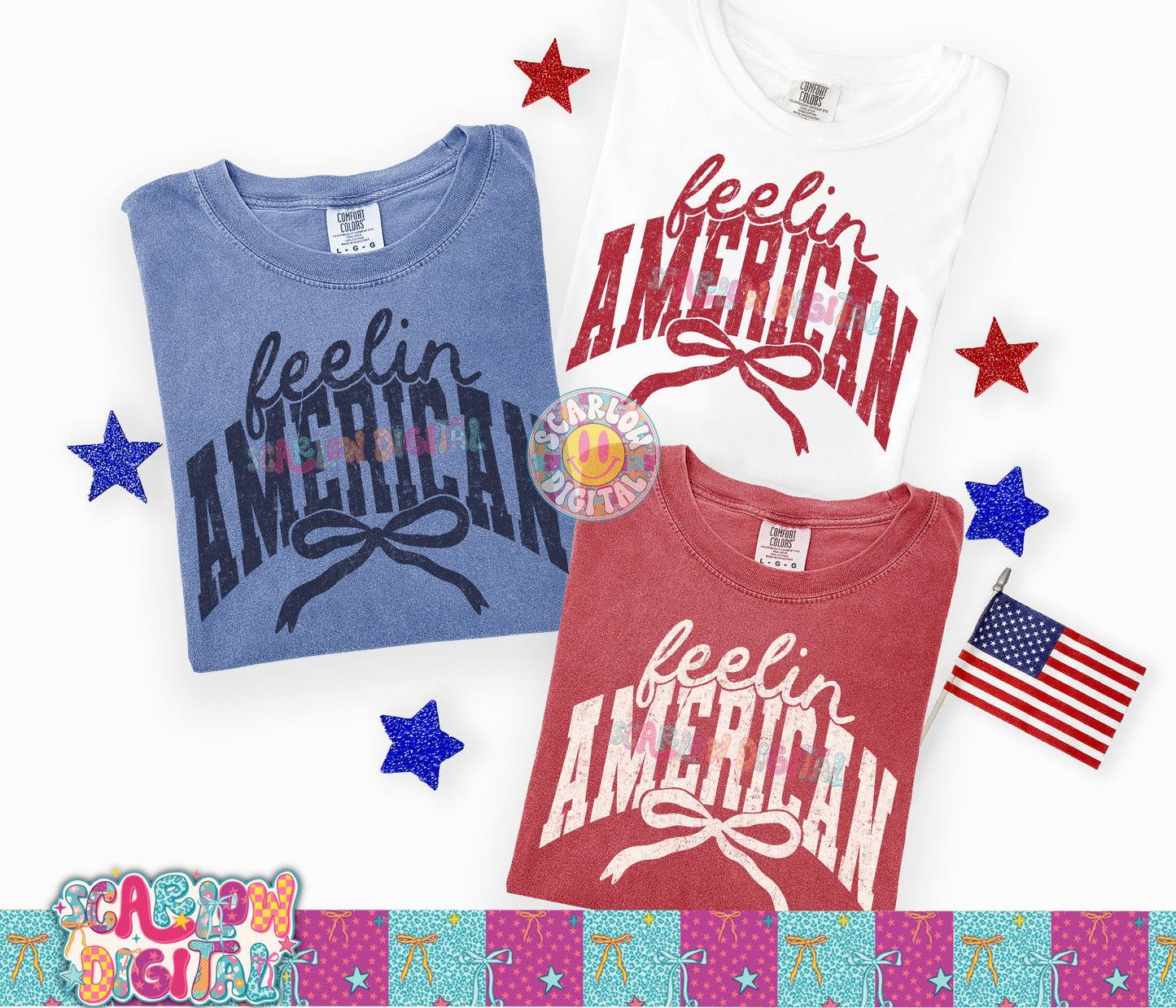 Feelin American PNG Digital Design