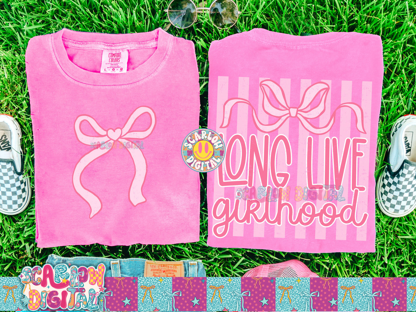 Long Live Girlhood Front and Back PNG Digital Design