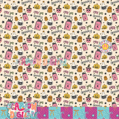 Let's Get Spooky Seamless Pattern Digital Design