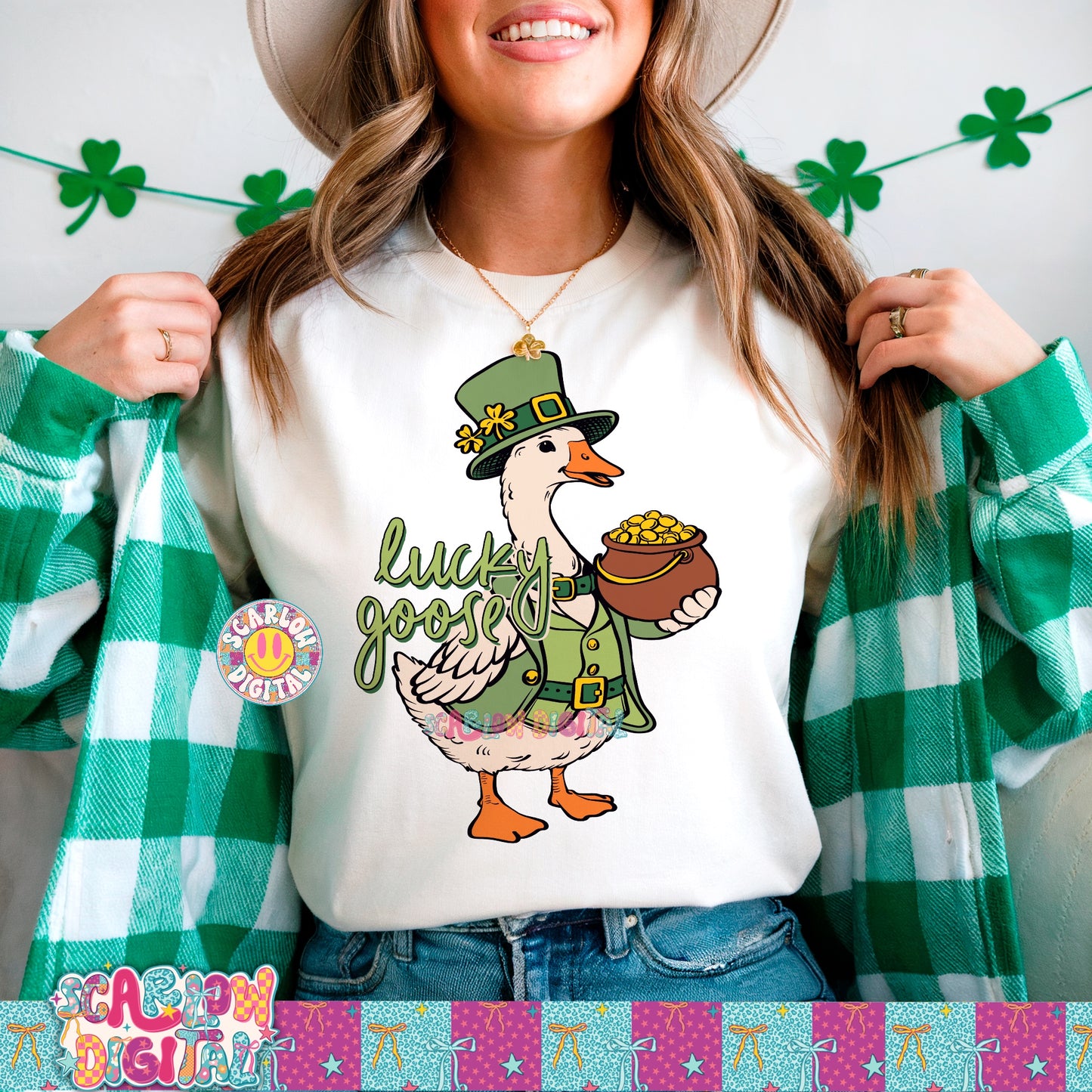 Lucky Goose PNG Digital Design