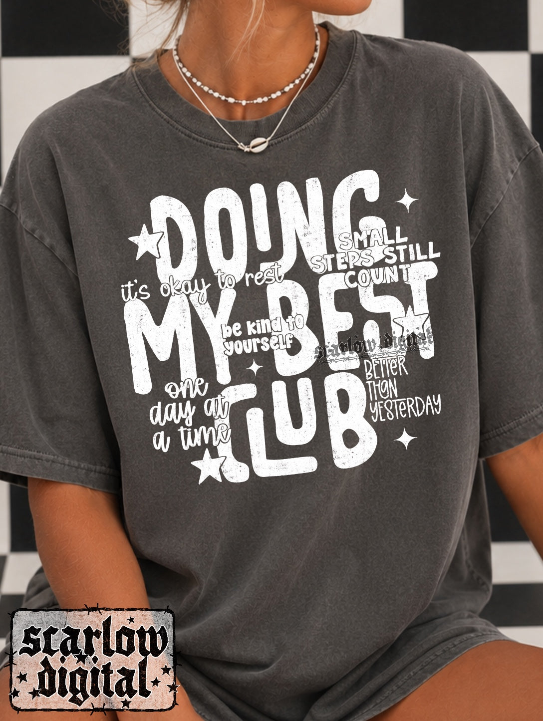 Doing My Best Club PNG Digital Design