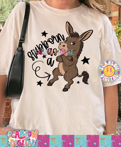 Stubborn as a Mule PNG Digital Design