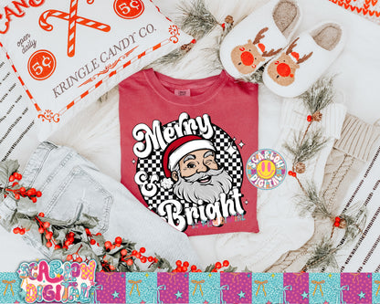 Merry and Bright PNG Digital Design