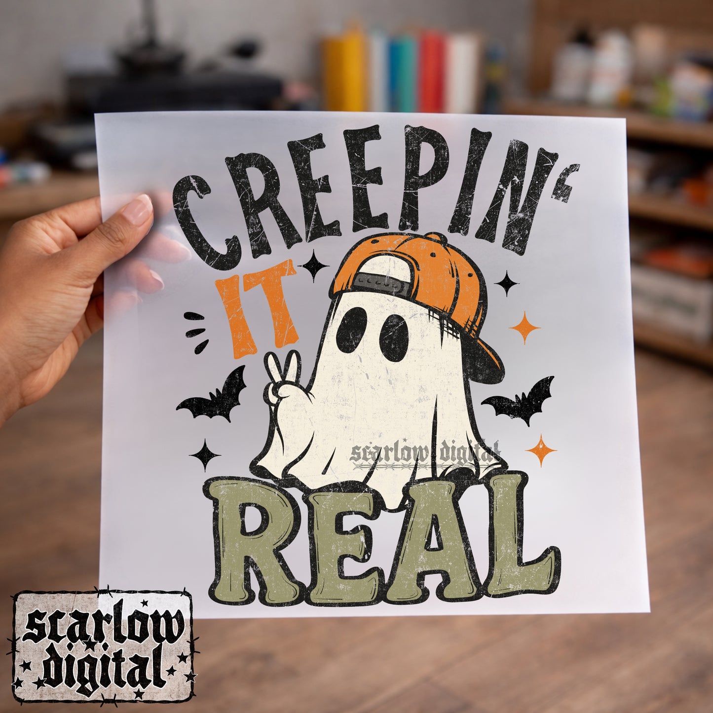 Creepin' it Real PNG Digital Design