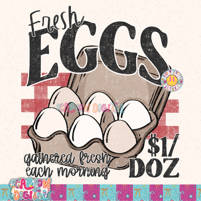 Fresh Eggs PNG Digital Design