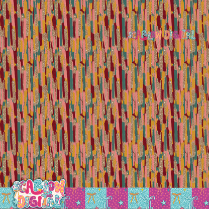 Christmas Paint and Glitter Seamless Pattern Digital Design