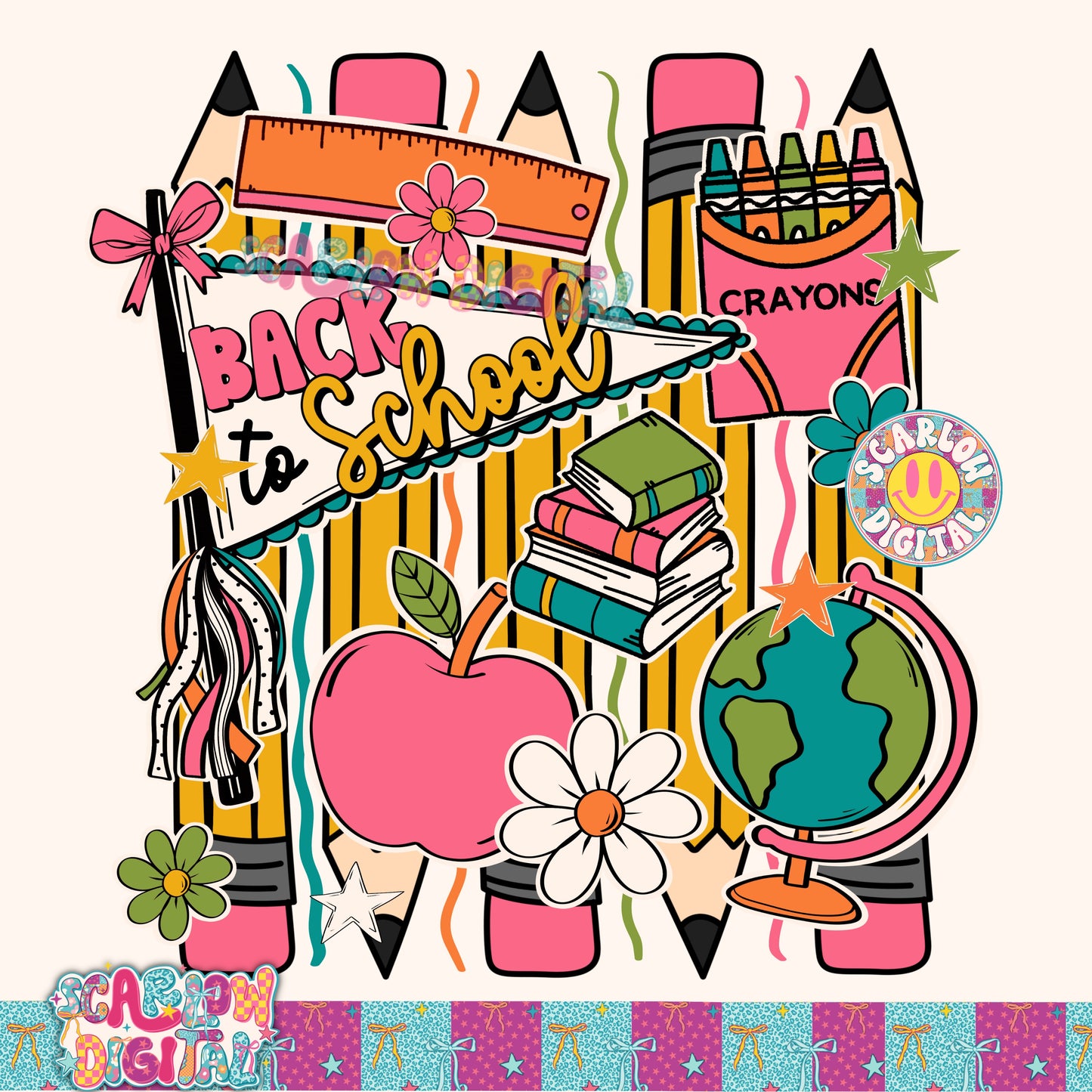 Back to School PNG Digital Design