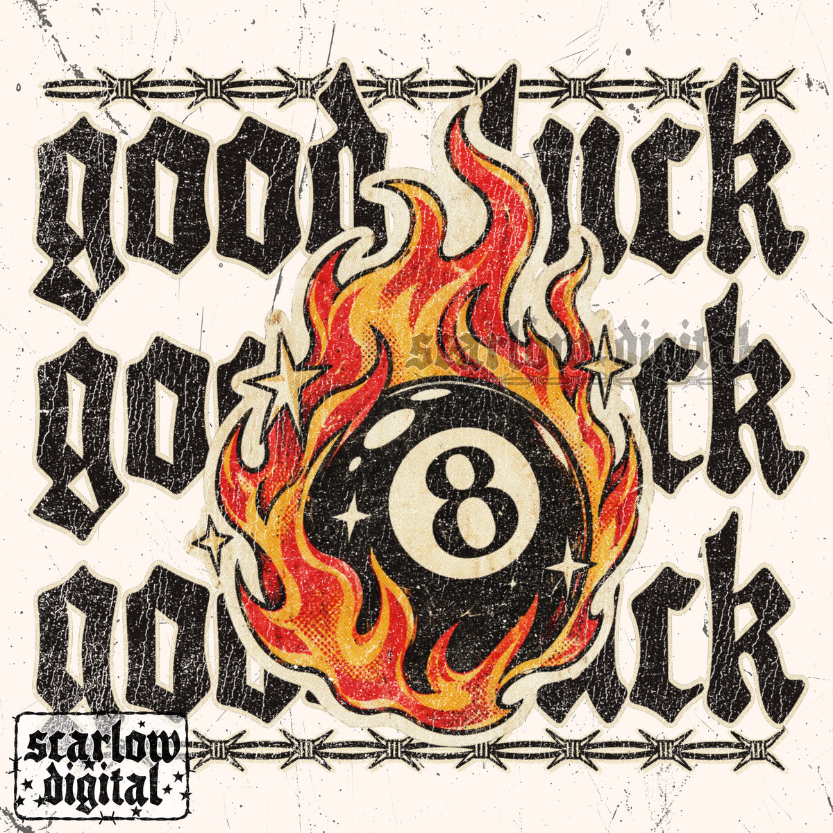 Good Luck PNG Digital Design
