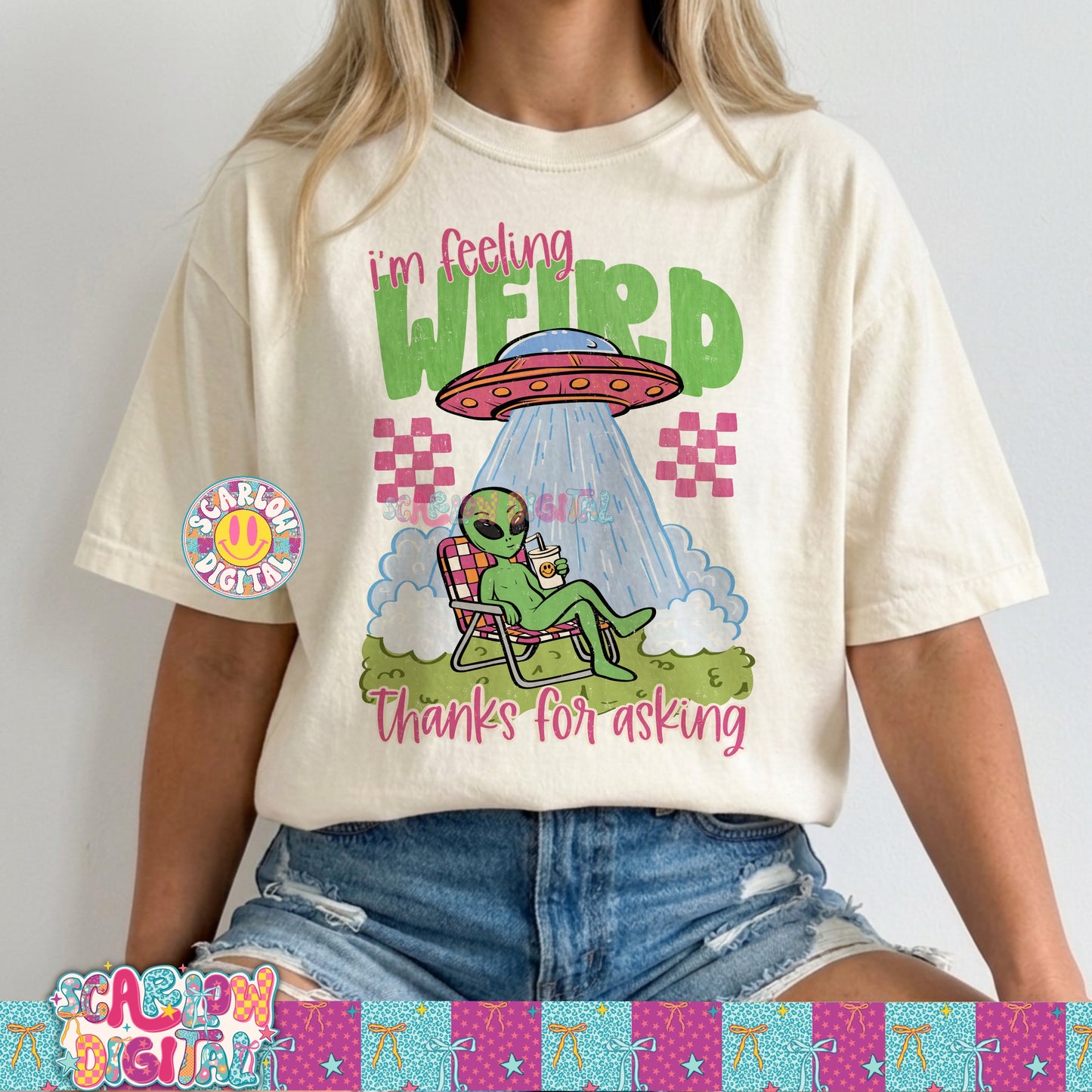 I'm Feeling Weird Thanks For Asking PNG Digital Design