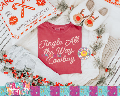Jingle All the Way Cowboy PNG Digital Design