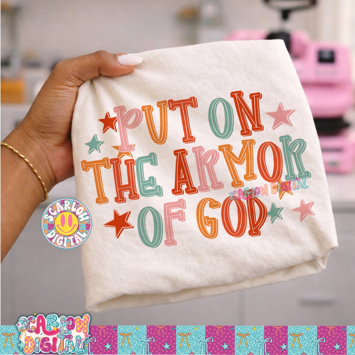 Put on the Armor of God PNG Digital Design
