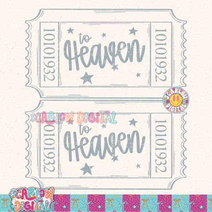 Tickets to Heaven PNG Digital Design