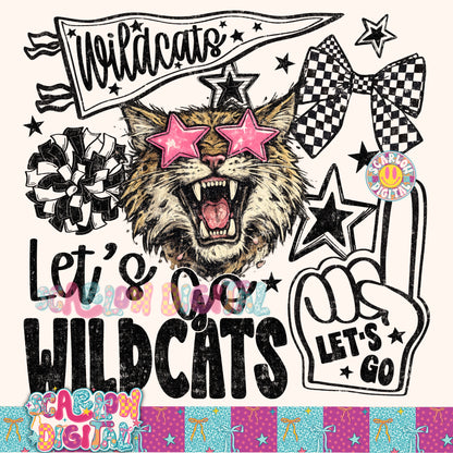 Wildcats Mascot PNG Digital Design
