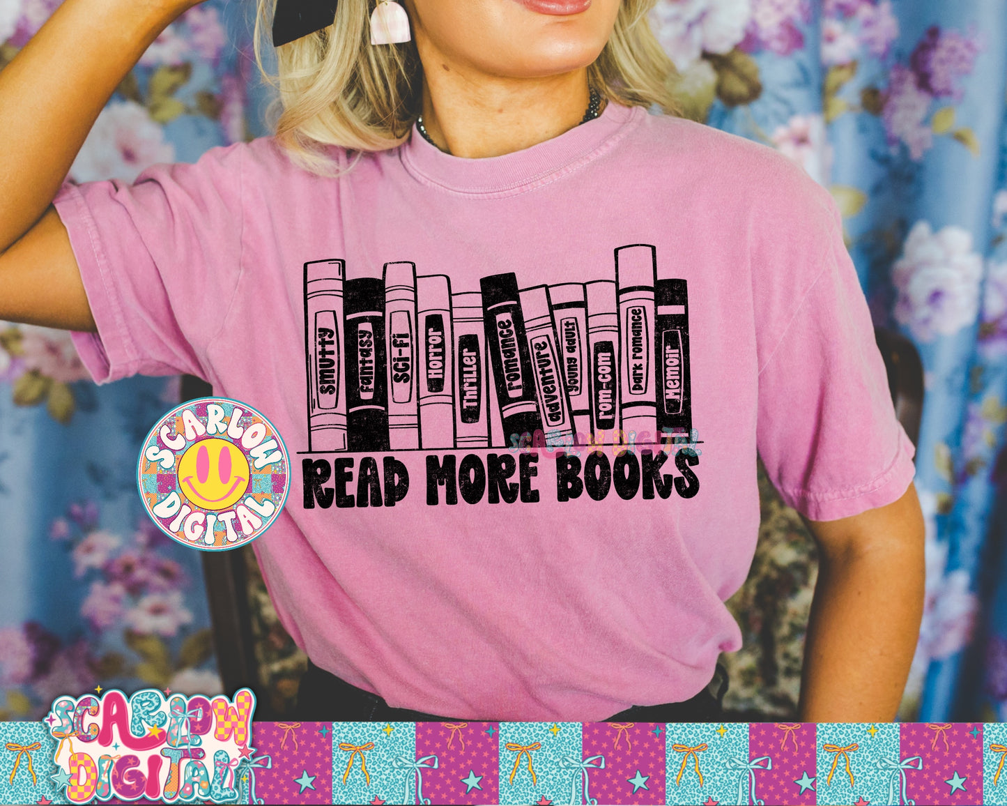 Read More Books PNG Digital Design
