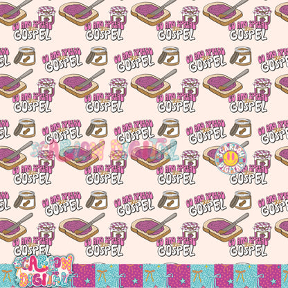 Spread the Gospel Seamless Pattern Digital Design