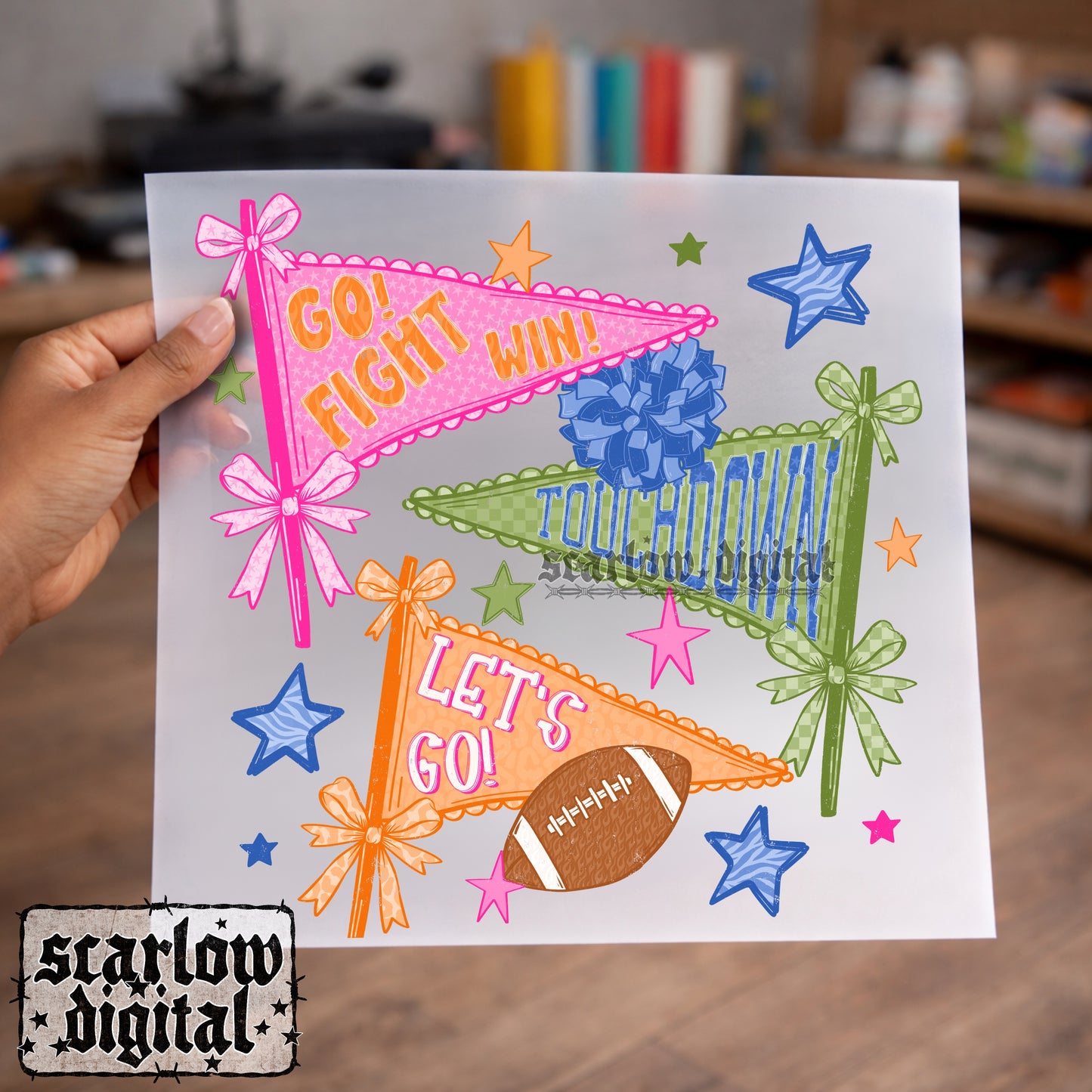 Football Flags PNG Digital Design