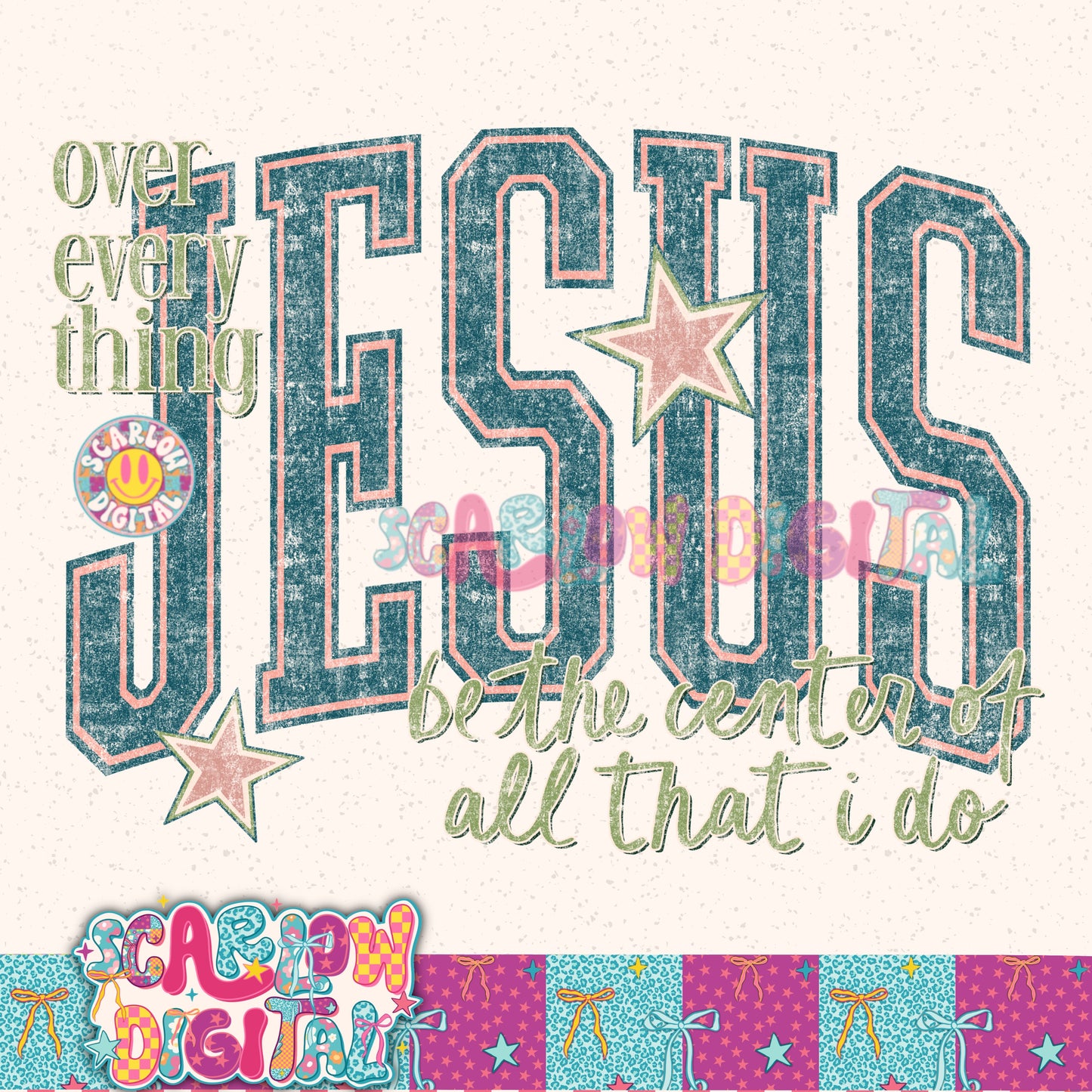 Jesus Be The Center Of All That I Do PNG Digital Design