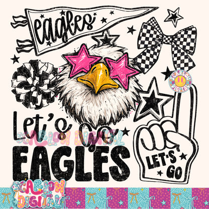 Eagles Mascot PNG Digital Design
