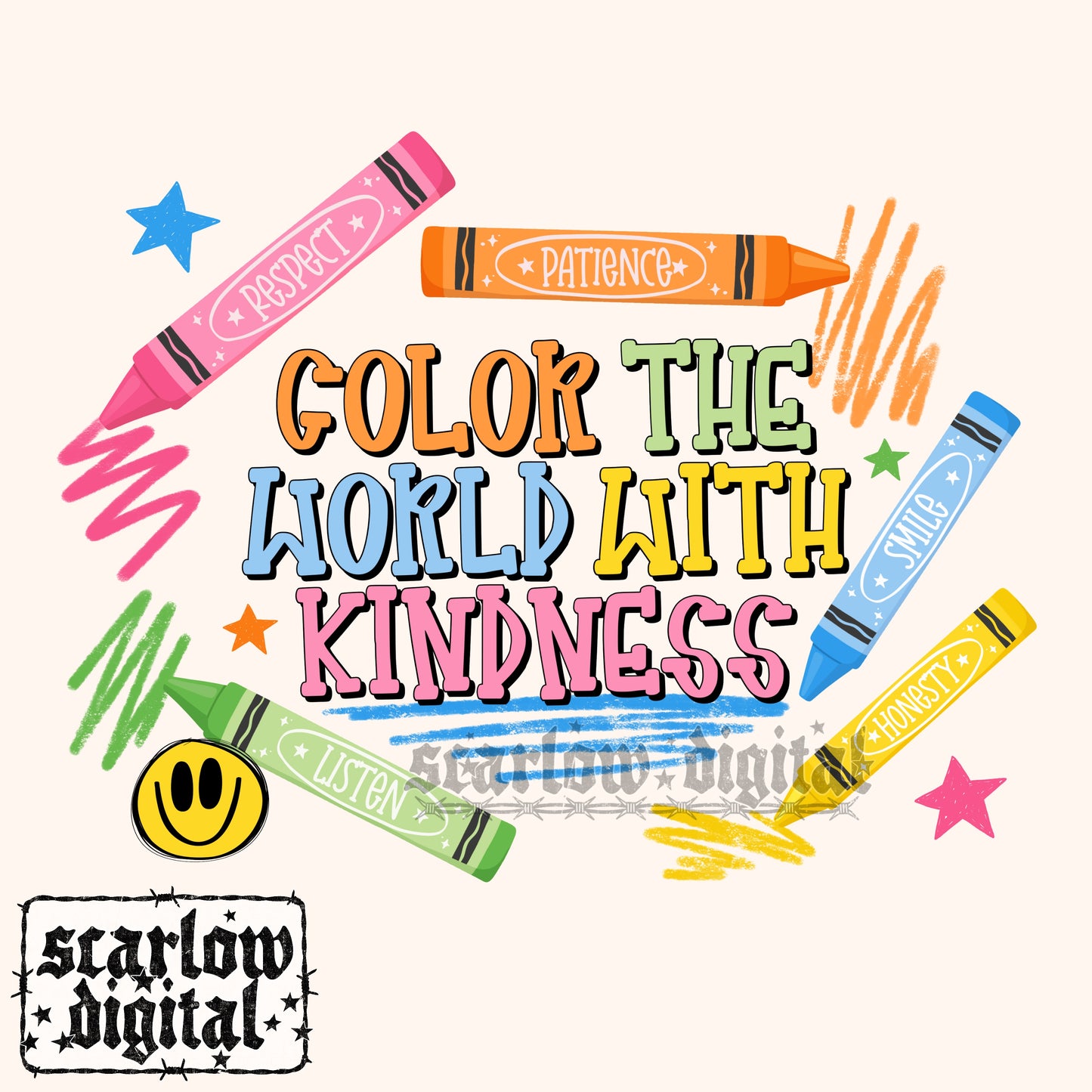 Color the World With Kindness PNG Digital Design