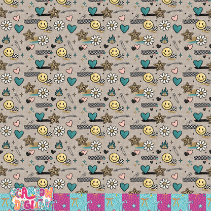 Edgy Seamless Pattern Digital Design
