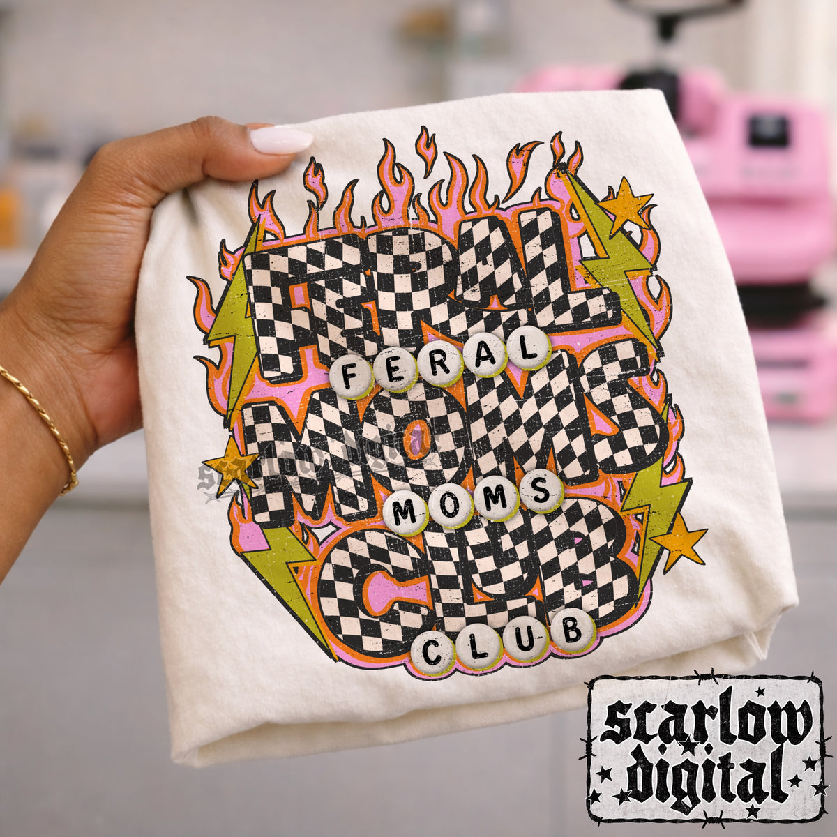Feral Moms Club PNG Digital Design