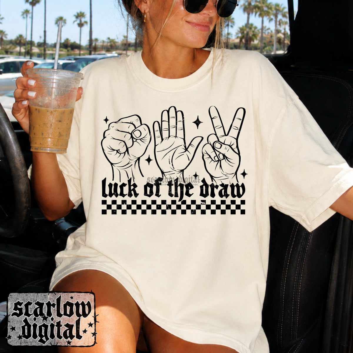 Luck of the Draw PNG Digital Design