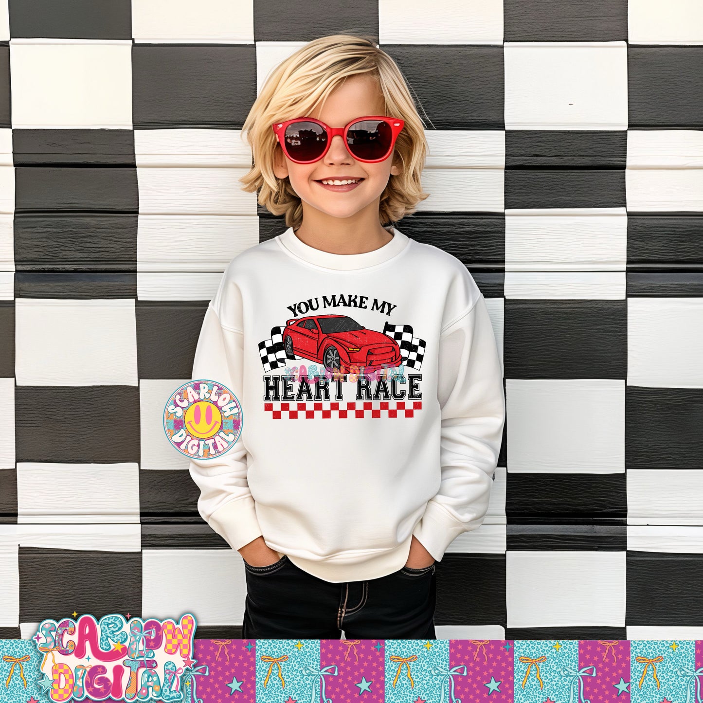 You Make My Heart Race PNG Digital Design