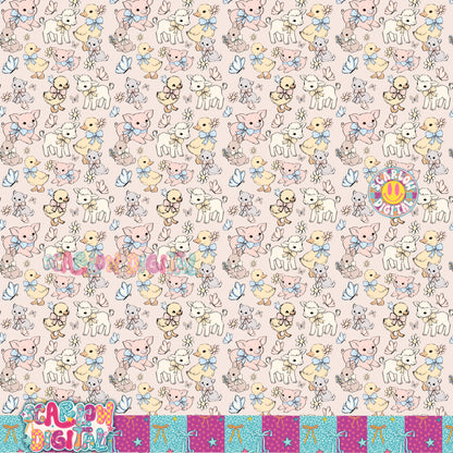 Animals Seamless Pattern Digital Design