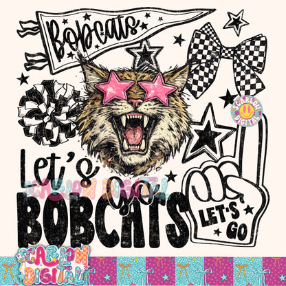 Bobcats Mascot PNG Digital Design