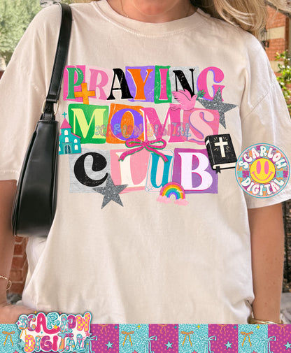 Praying Moms Club PNG Digital Design