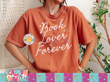 Book Lover Forever PNG Digital Design