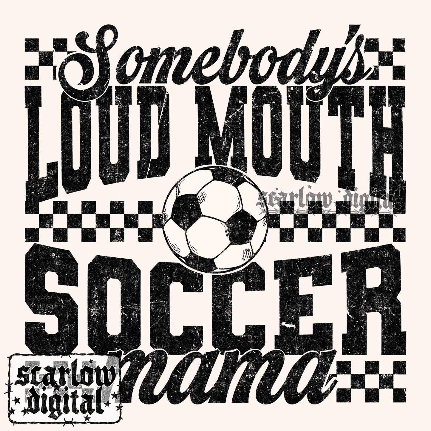 Soccer Mama PNG Digital Design