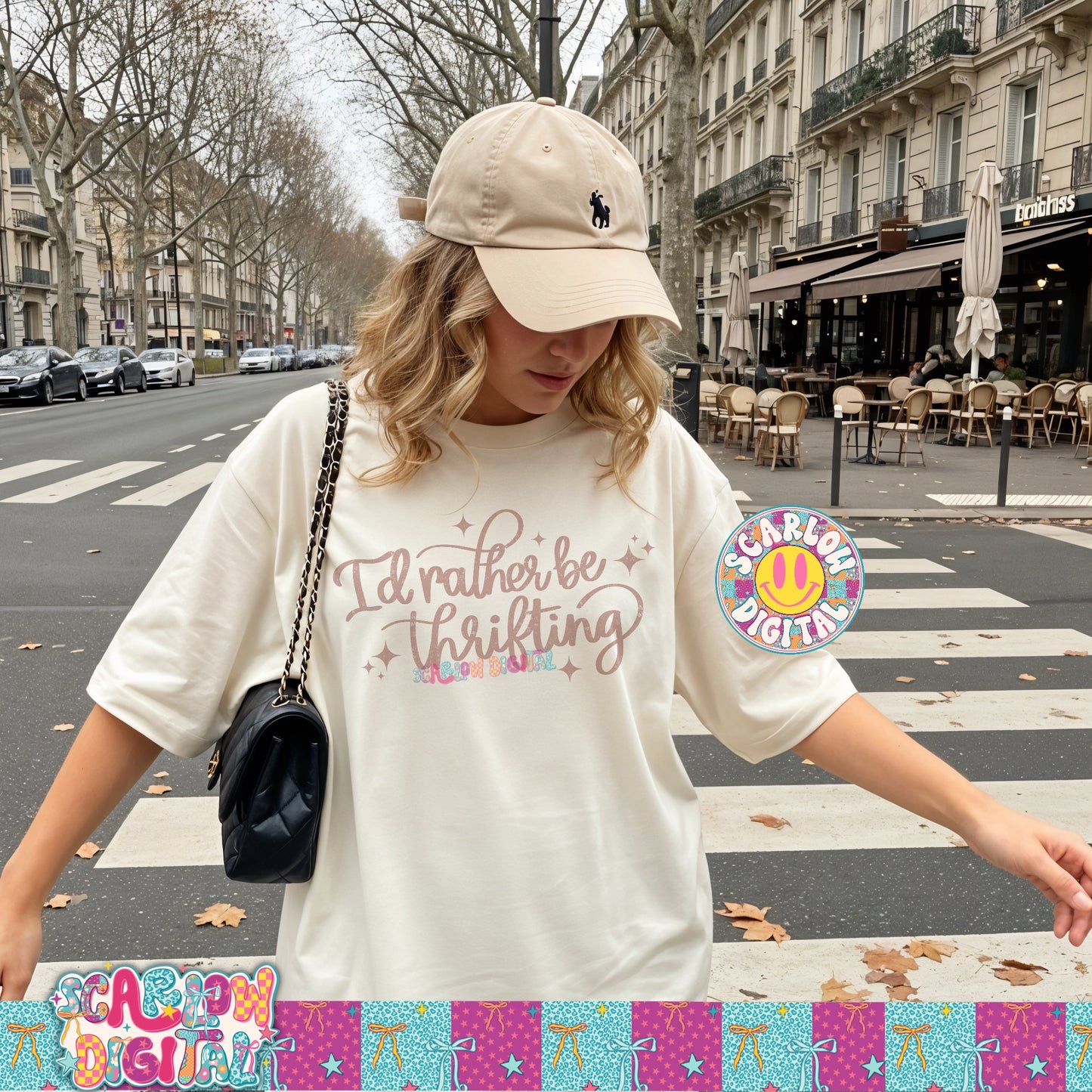 I'd Rather Be Thrifting PNG Digital Design