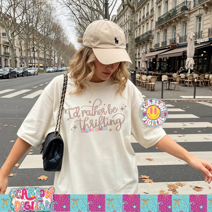 I'd Rather Be Thrifting PNG Digital Design