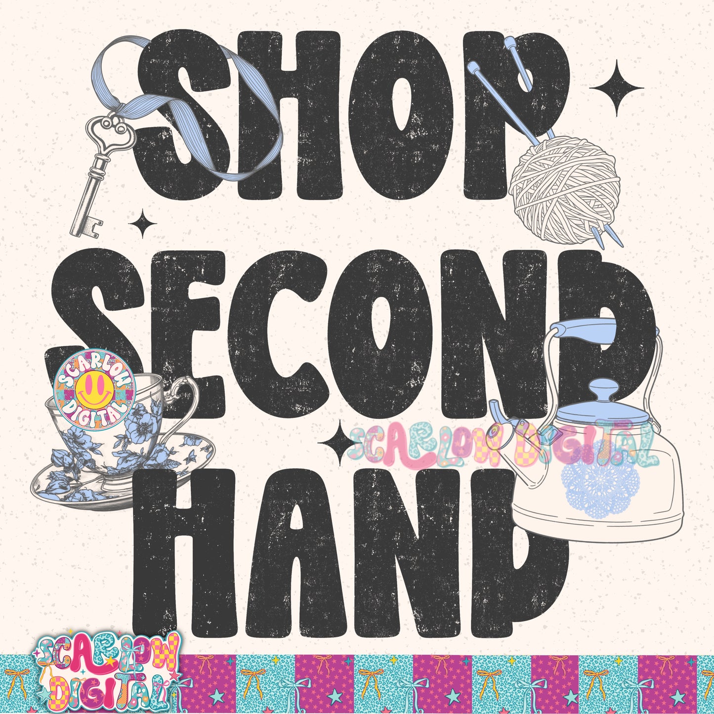 Shop Second Hand PNG Digital Design