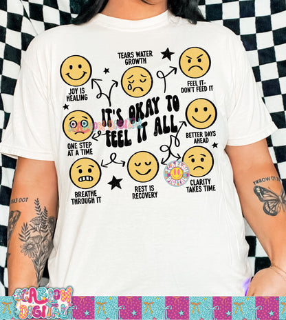 It's Okay to Feel it All PNG Digital Design