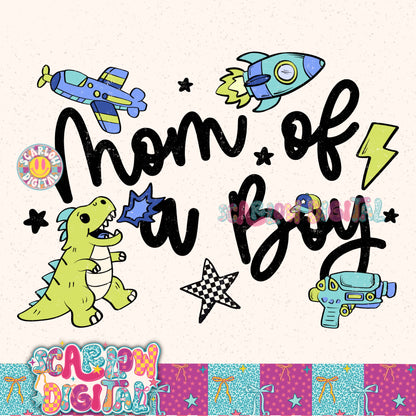 Mom of a Boy PNG Digital Design