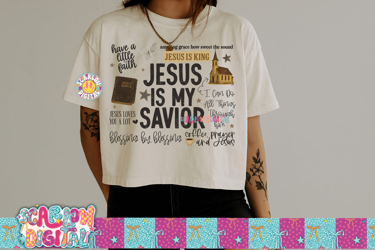 Jesus is My Savior PNG Digital Design