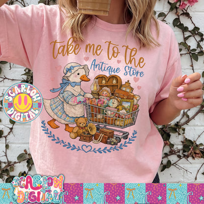Take Me to the Antique Store PNG Digital Design