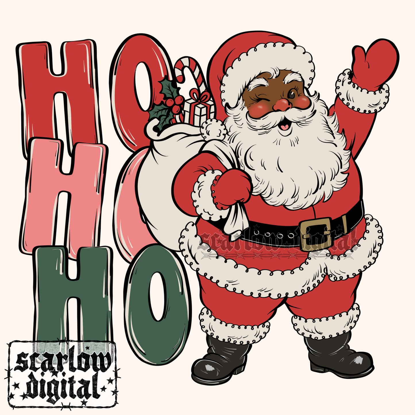 Ho Ho Ho PNG Digital Design