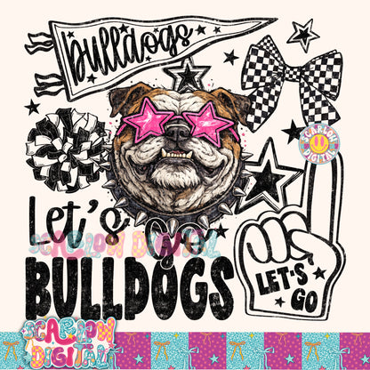 Bulldogs Mascot PNG Digital Design