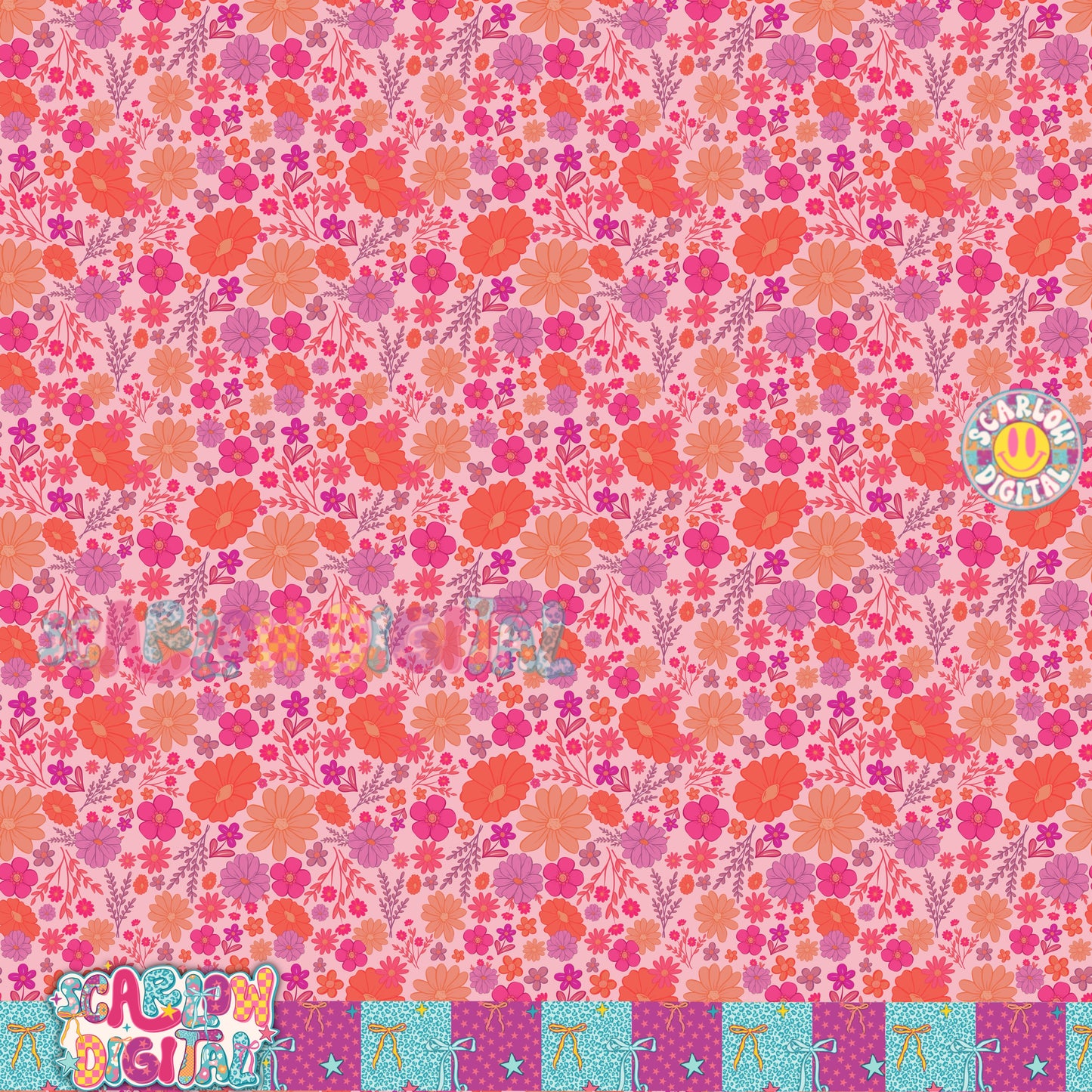 Floral Seamless Pattern Digital Design