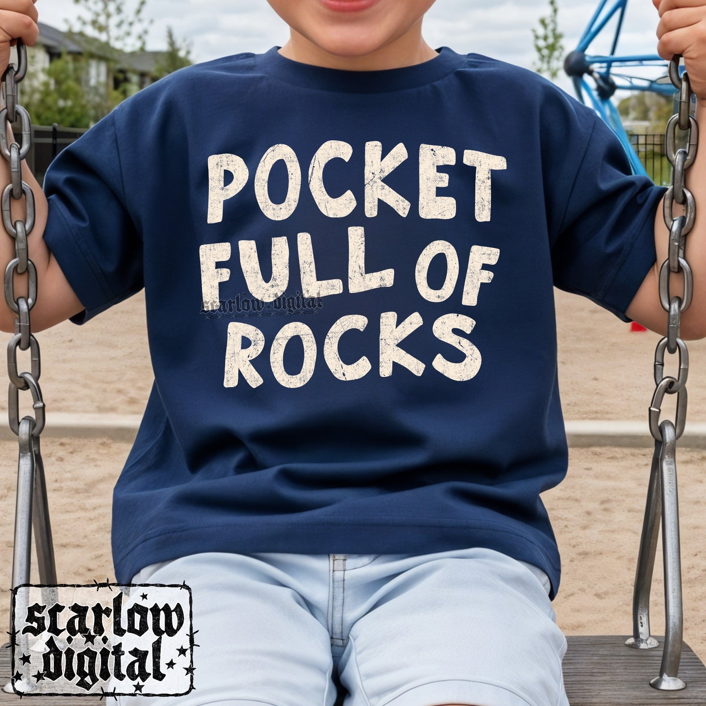 Pocket Full of Rocks PNG Digital Design