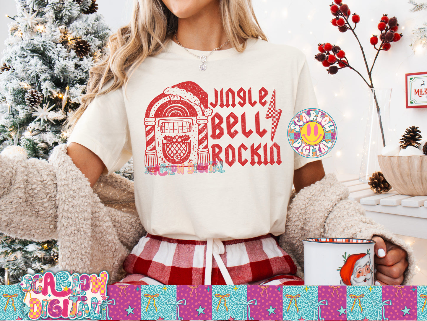 Jingle Bell Rockin PNG Digital Design