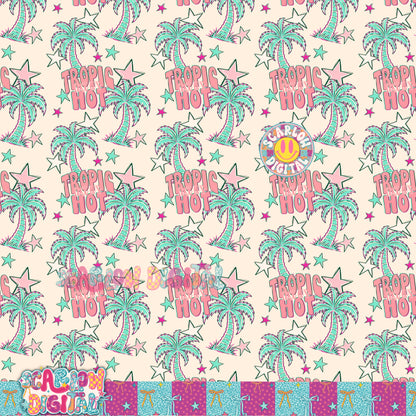 Tropic Like It's Hot Seamless Pattern Digital Design