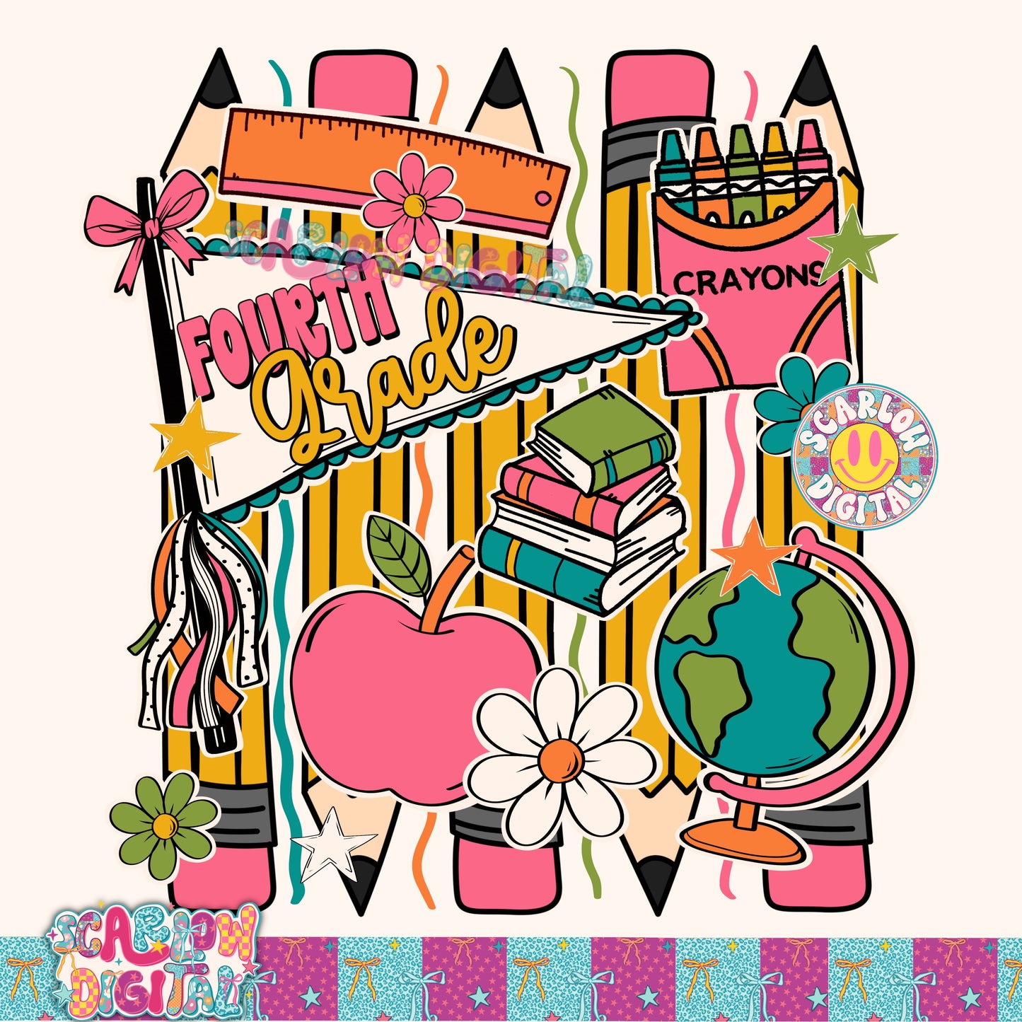 Fourth Grade PNG Digital Design