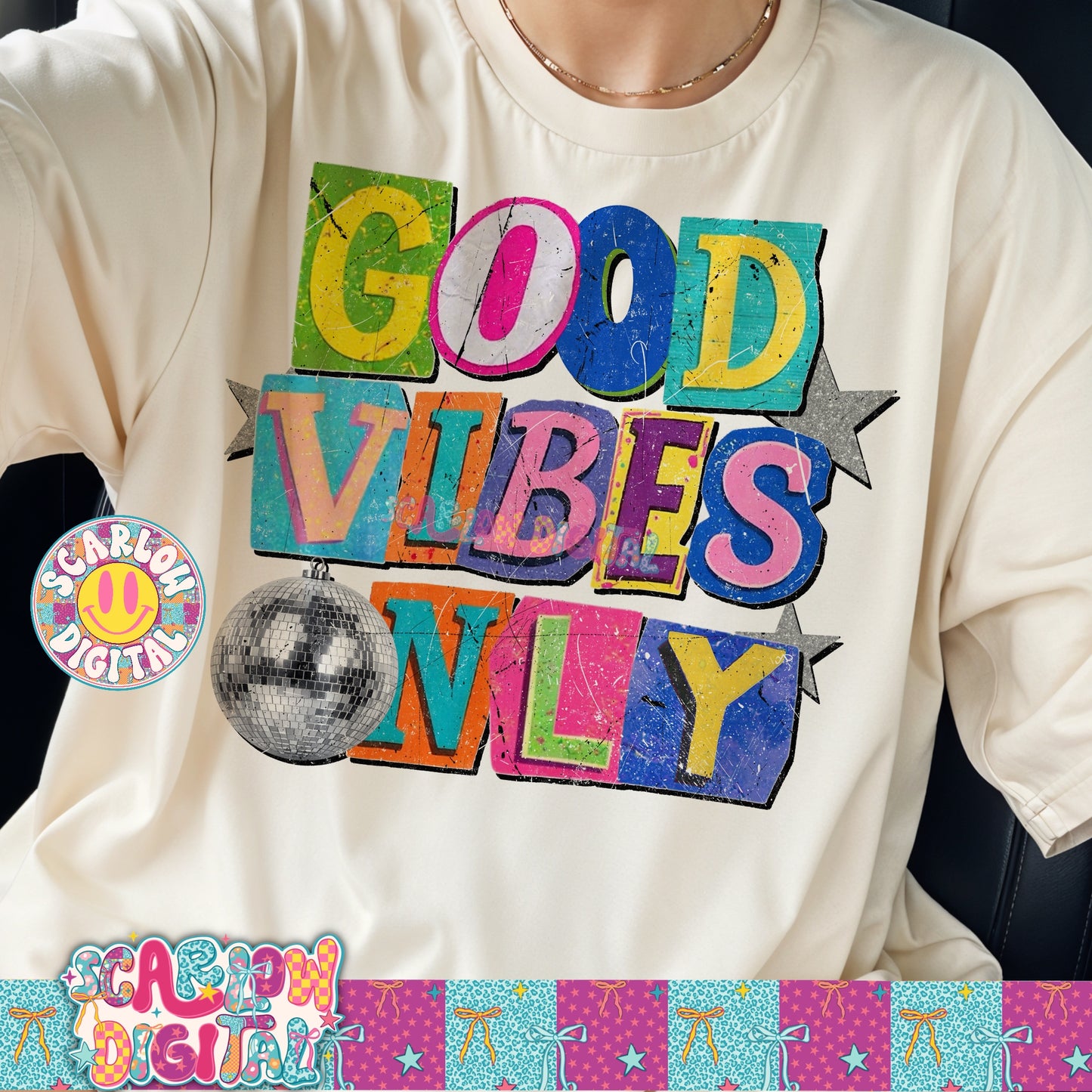 Good Vibes Only PNG Digital Design