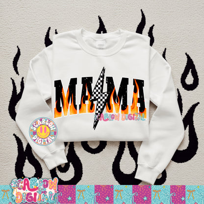 Mama Flames PNG Digital Design