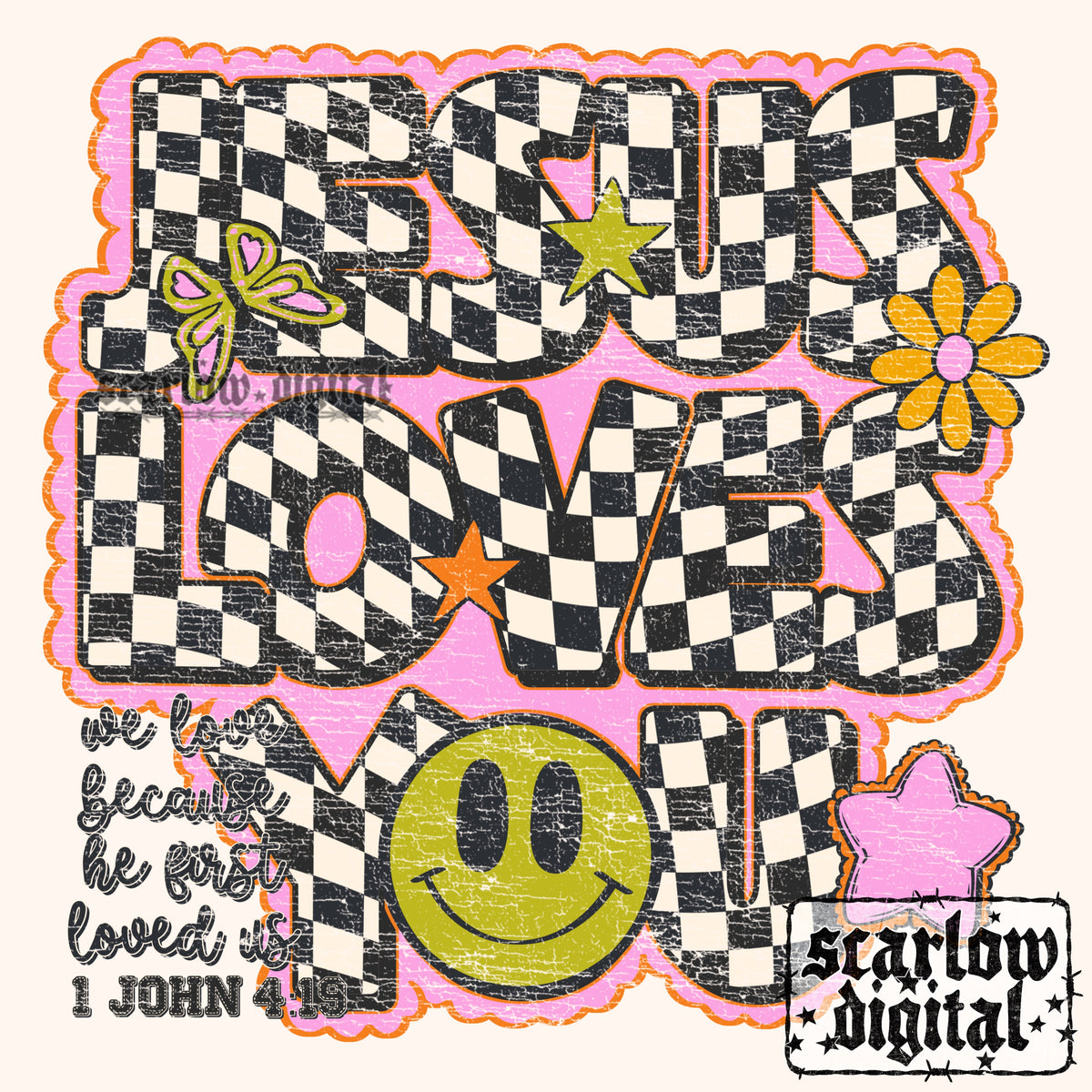 Jesus Loves You PNG Digital Design